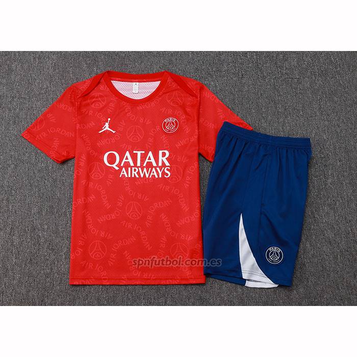 Chandal del Paris Saint-Germain Jordan Manga Corta 2024-2025 Rojo - Pantalon Corto